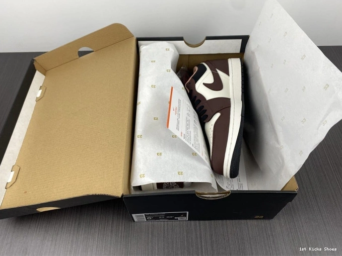1st Kicks Shoes Air 1 Low DC6991-200 Mocha Jordan 0701